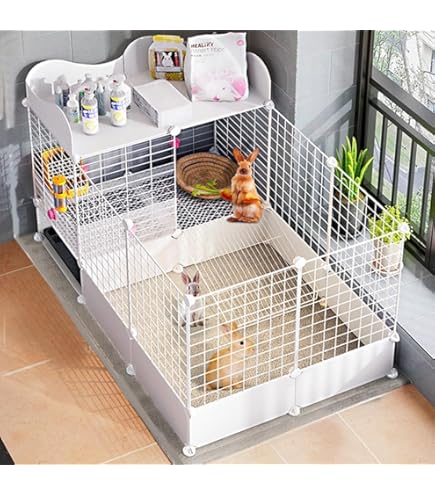 Amazon.co.jp: 小動物ケージ デグー ケージ 屋内用バニーケージ お掃除